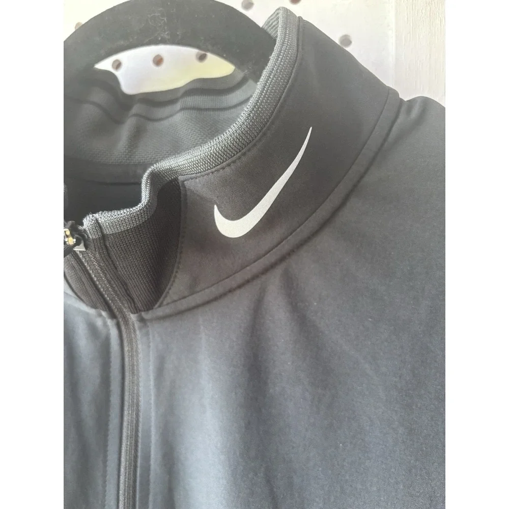 Nike Golf Tour Performance Vest Mens XXL Black Dri-Fit 1/4 Zip Pullover Stretch